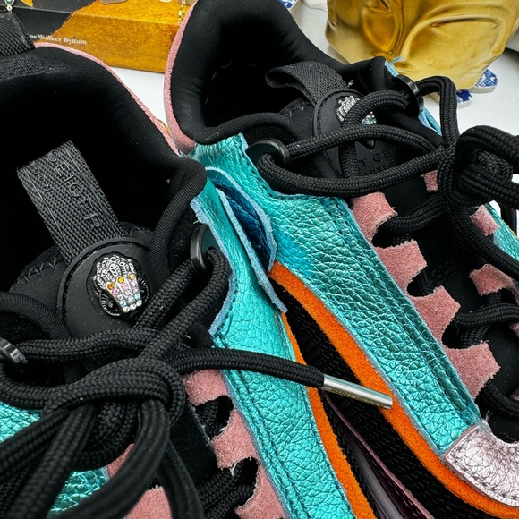 🆕 KURT GEIGER LONDON 🧿 NWOT Kensington Low-Top Sneaker - Metal Comb - Sz 6 - Picture 9 of 15